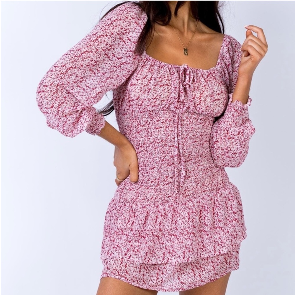 Princess Polly Carrillo Mini Dress Red Floral